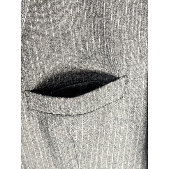 Neil Barrett Sport Coat Wool Notch Lapel‎ Mens 40 Gray Pinstripe Italian Blazer - Picture 11 of 15